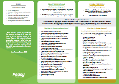 Peasy Brochure