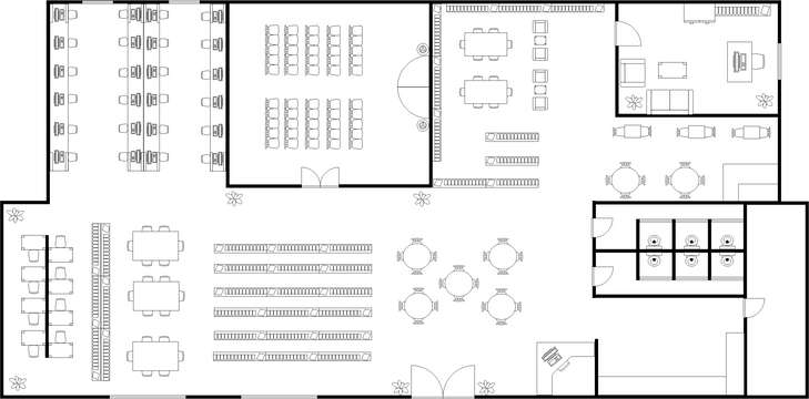 Library Floor Plan | Visual Paradigm User-Contributed Diagrams / Designs