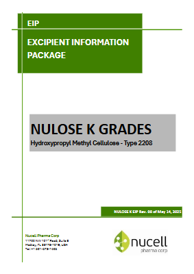 Nulose K Grades Excipient Information Package Rev.00 of May 14 2025 (v2)