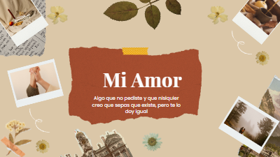 Presentación día del amor y la amistad álbum de recortes Beige Café