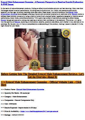 Erexcel Male Enhancement Gummies