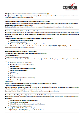 Informações importantes Condor