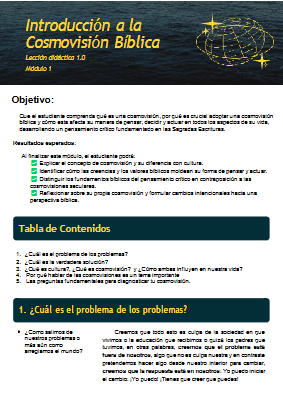 Lección 1.1 Introducción a la Cosmovisión Bíblica