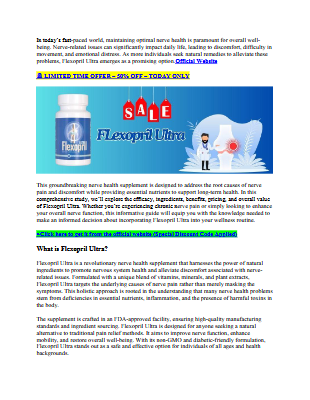 Flexopril Ultra Reviews 2025: I Tried it My 1-Week Result – My Detailed Review!