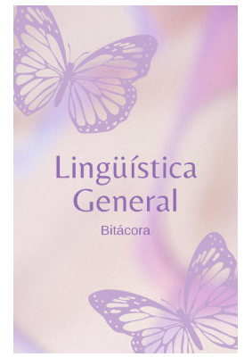LINGÜÍSTICA GENERAL- BITÁCORA