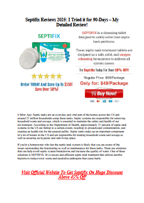 Septifix Reviews 2025: I Tried it for 90-Days – My Detailed Review!