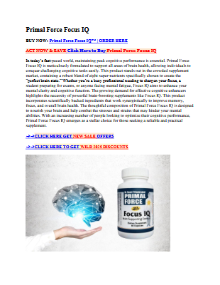 Primal Force Focus IQ Review: I Tried it for 30 Days–Does This Brain Supplement Really Work?