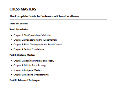 Chess Masters - Complete Guide to Professional Chess