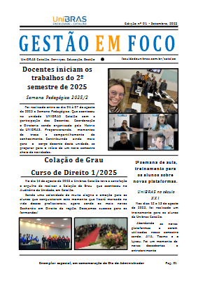 Jornal Gestão em Foco - Agosto