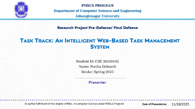 Project presentation slide