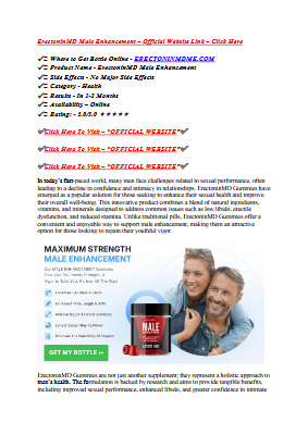 ErectoninMD Male Enhancement Reviews – Does It Work? Shocking Scam Complaints Arise! (Update)