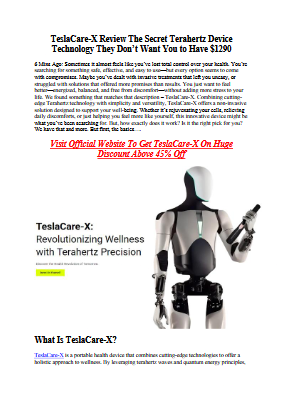 TeslaCare-X Review The Secret Terahertz Device Technology They Don’t Want You to Have $1290